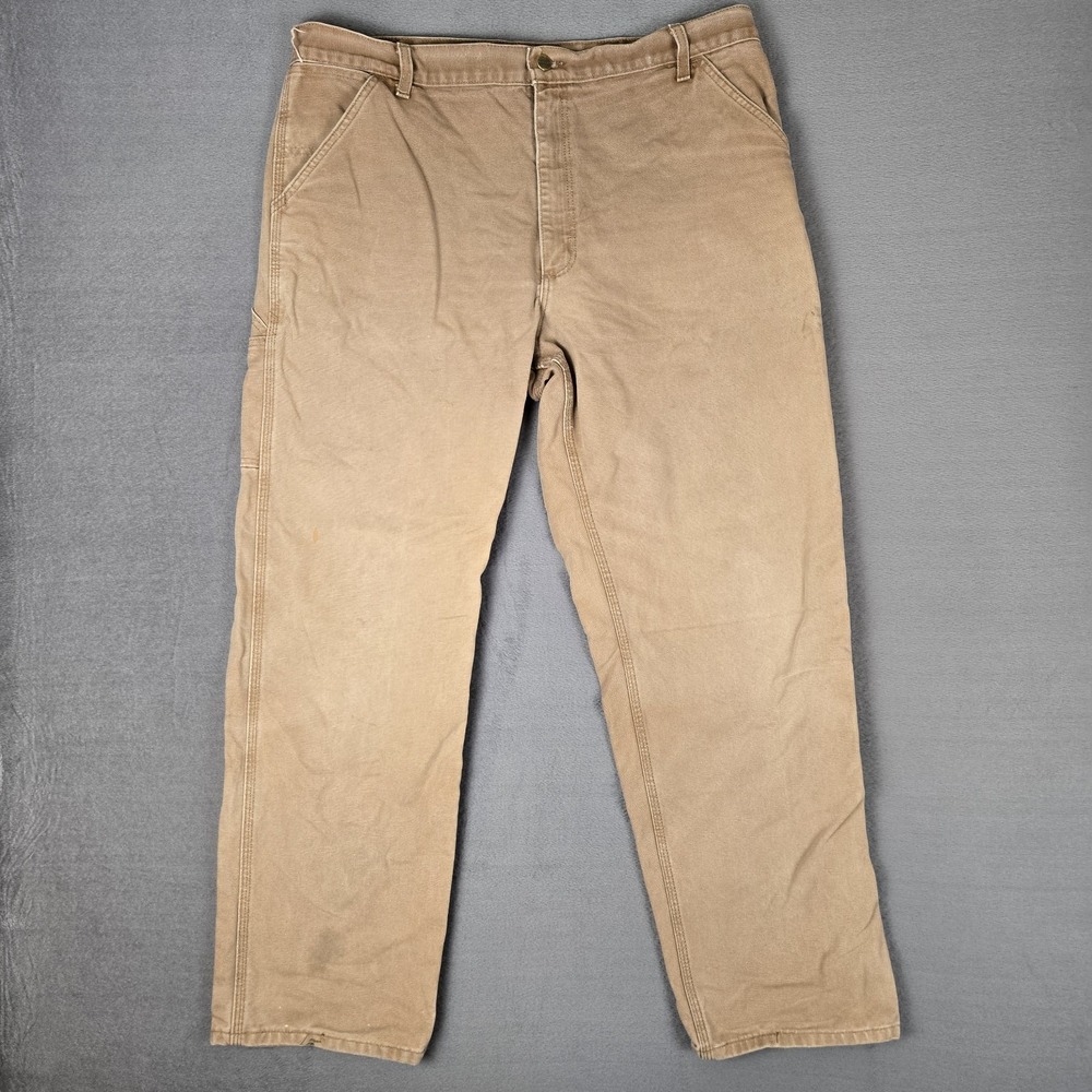 Vintage Carhartt Pants Mens 40x32 Brown Carpenter Workwear Made in USA B11